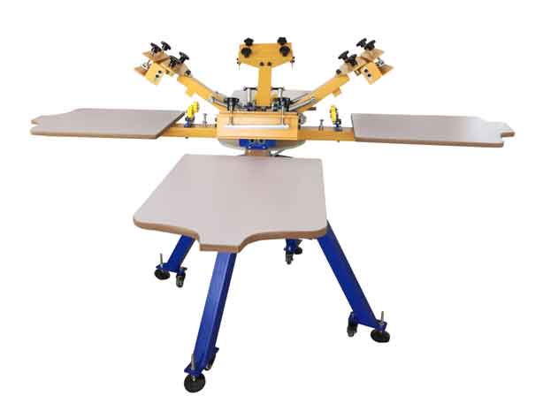  M&K404-ESU 4 color 4 station screen printer