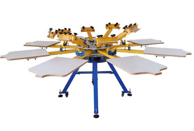  M&K808-ESU 8 color 8 station screen printer