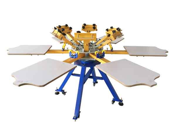 M&K606-ESU  6 color 6 stations screen printer