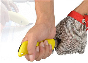 3201-Three Finger Wrist Ring Mesh Glove With Hook Strap