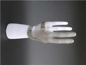 3201-Three Finger Wrist Ring Mesh Glove With Hook Strap