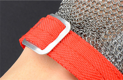 3101-Three Finger Wrist ring mesh Glove With Textile strap