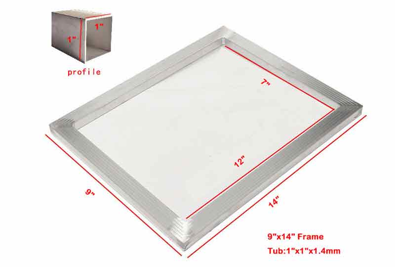 silk screen printing materials-AL9＂x14＂ Aluminum Screen printing screen/frame