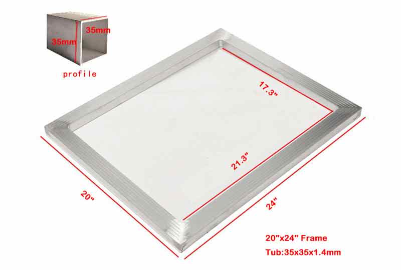 thumbnail image 2 of 6-Pack 20x24 Aluminum Silk Screen Printing Frames – 160 Mesh White, Manual Press, QOMOLANGMA 2 of 5