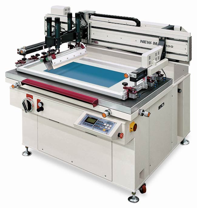 Flat screen printing machine workflow principle