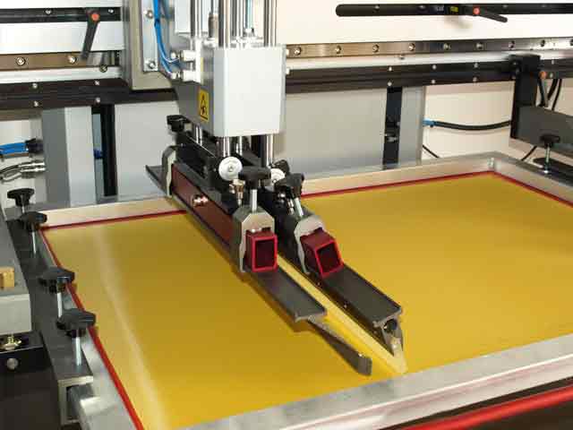 Semi-automatic screen printing press