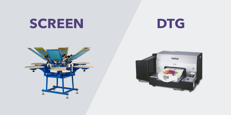 What is the difference between Screen Printing and Digital printing?