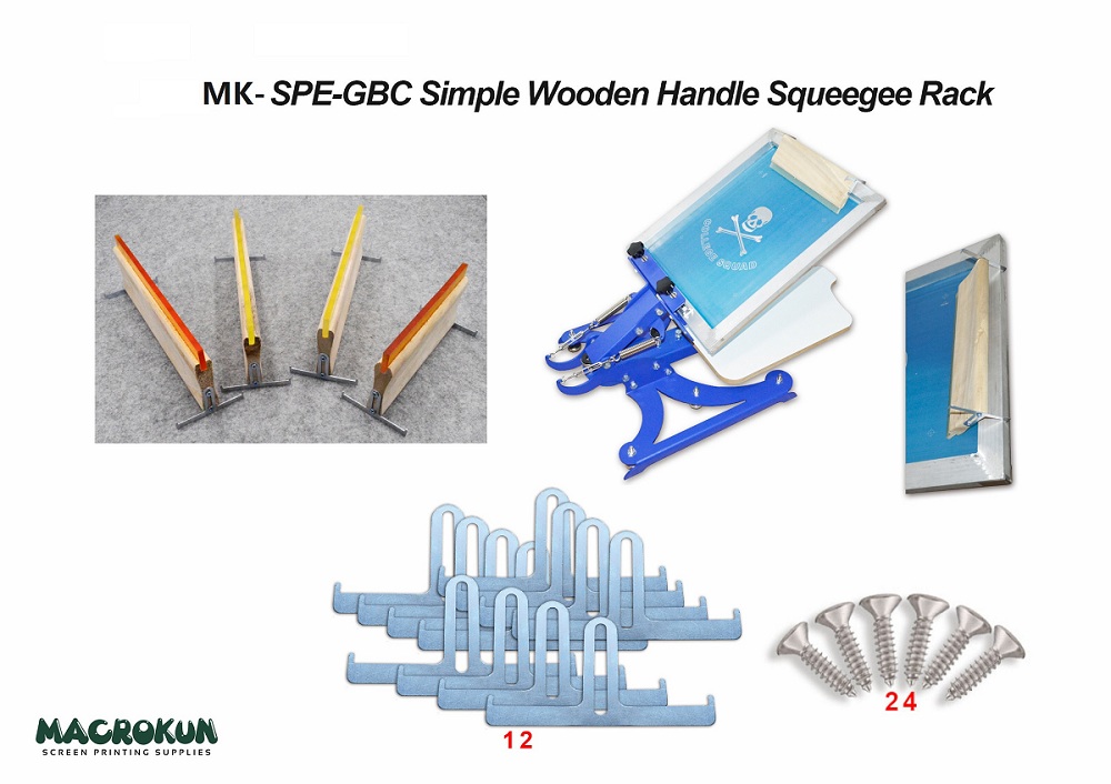 MK-SPE-GBC Simple Wooden Handle Squeegee Rack
