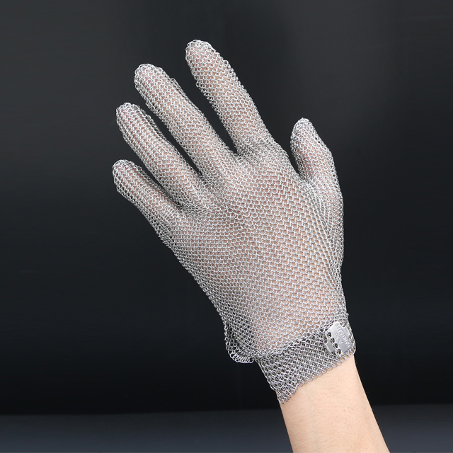MK5201-Five Finger Wrist Ring Mesh Glove With Hook Strap 