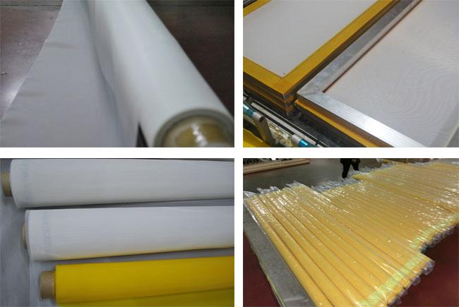 Yellow Polyester Printing Screen Mesh for Textile / Glass / PCB / Ceramic Printing