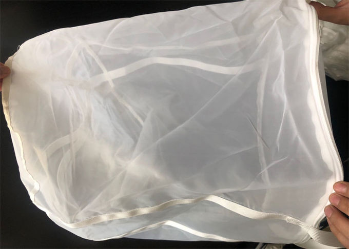 Eco Friendly Large Size White Nylon Filter Bag 10 50 100 Micron Rated For Washing