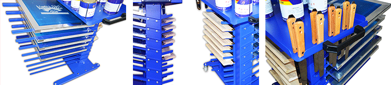 MK-2016GJJ Mobile Type Screen Printing Material Rack