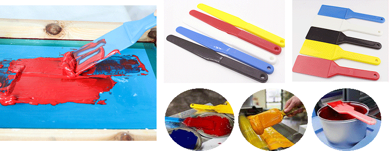 Plastic ink knife / Plastic ink spatulas Application: