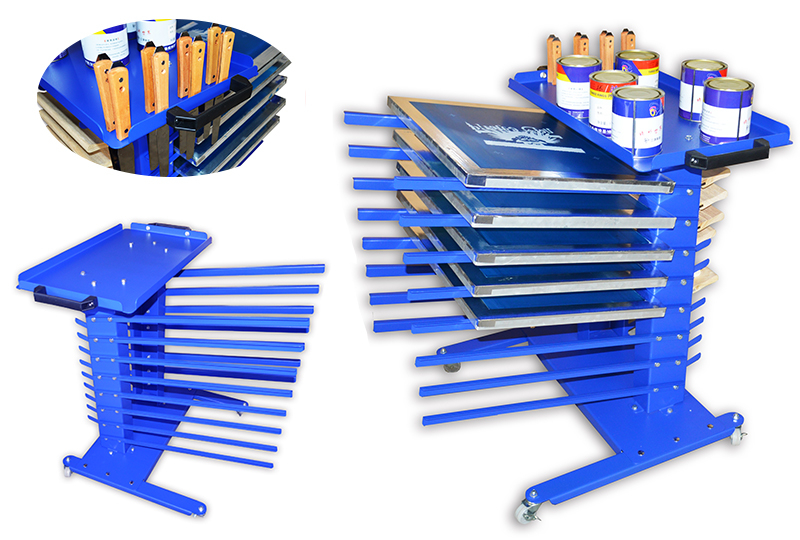 MK-2016GJJ Mobile Type Screen Printing Material Rack