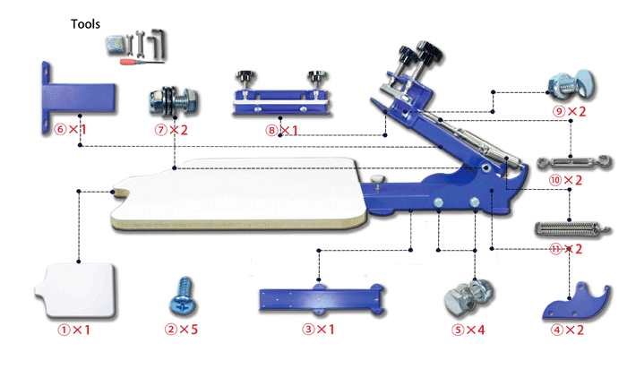 MK-3XWT280 precision micro adjust Screen Printing Machine