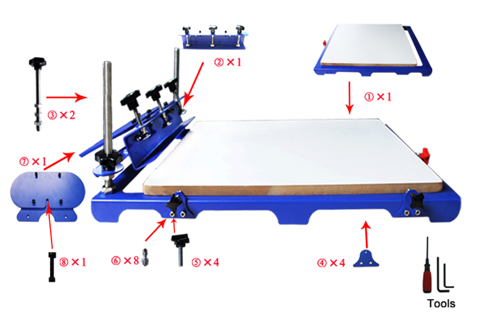 MK-T11F micro-adjust one color screen printing machine