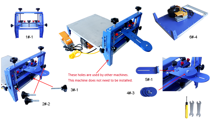 MK-S4050 three direction micro adjust vacuum screen printing machine