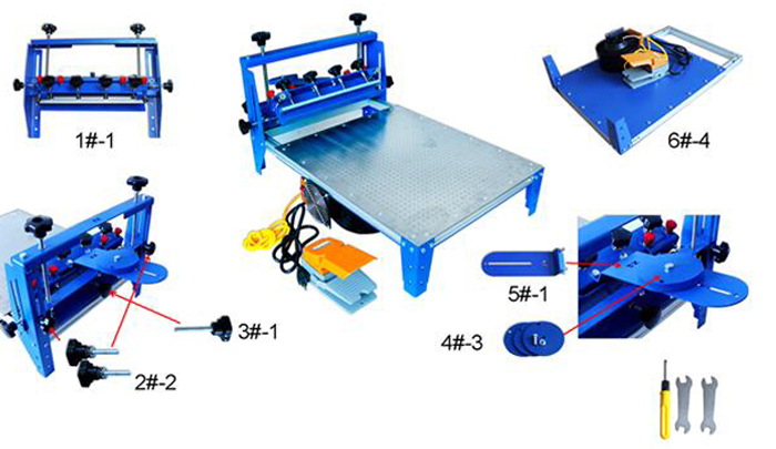 MK-S5060 three direction micro adjust vacuum screen printing machine