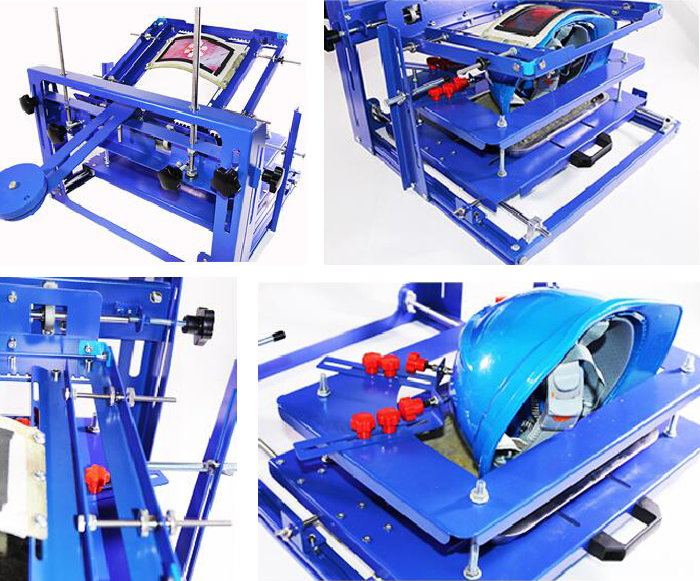 MK-AQM240 one color hard caps screen printing machine