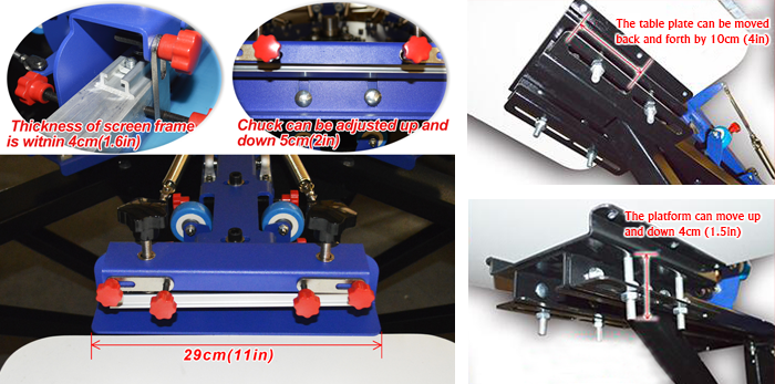 MK-F662D enhanced precise micro adjust 6 color 6 station double wheel overprinting screen printing machine