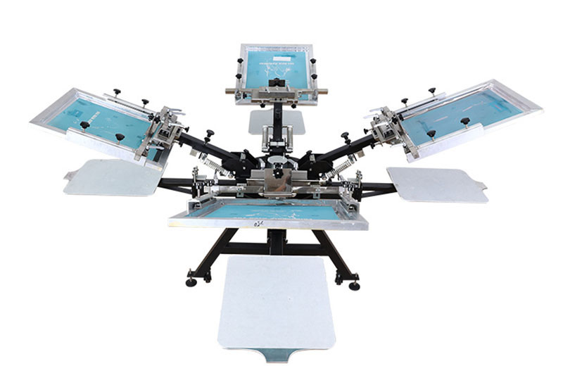KM404-HD hevy duty micro-registration screen printing machine with side clamps
