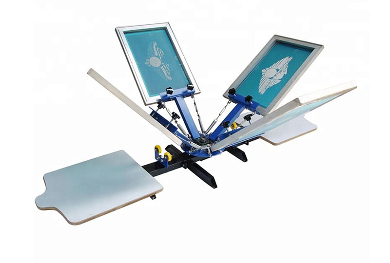 MK402-S 4 color 2 station screen printing machine