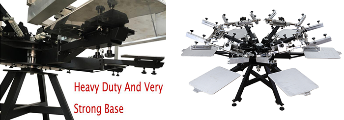 MK606-HD hevy duty micro-registration screen printing machine with side clamps