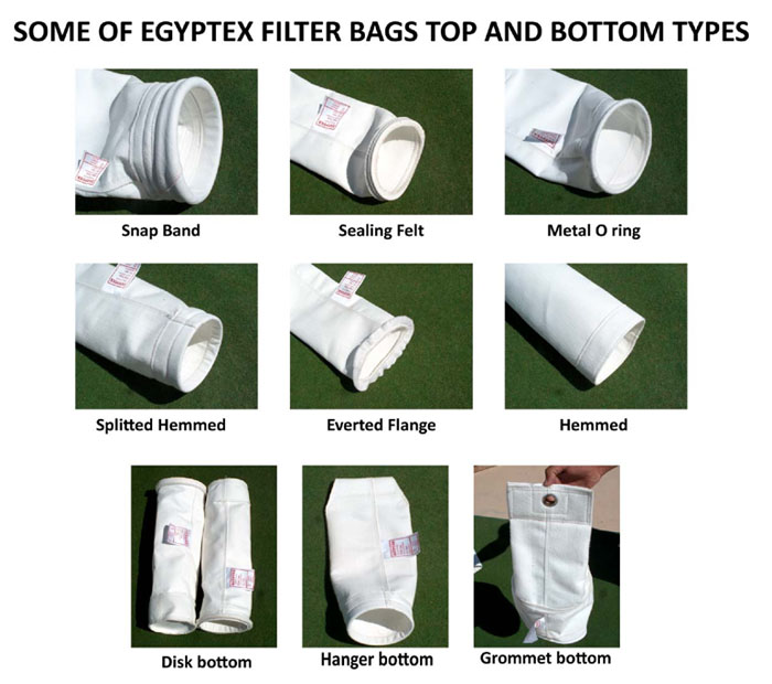 Sewn Filter Media Bags , Gas Filtration High Efficiency Filter Bags 0.2 -  10um