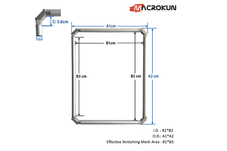 silk screen printing materials-Aluminum Newman Roller Frame