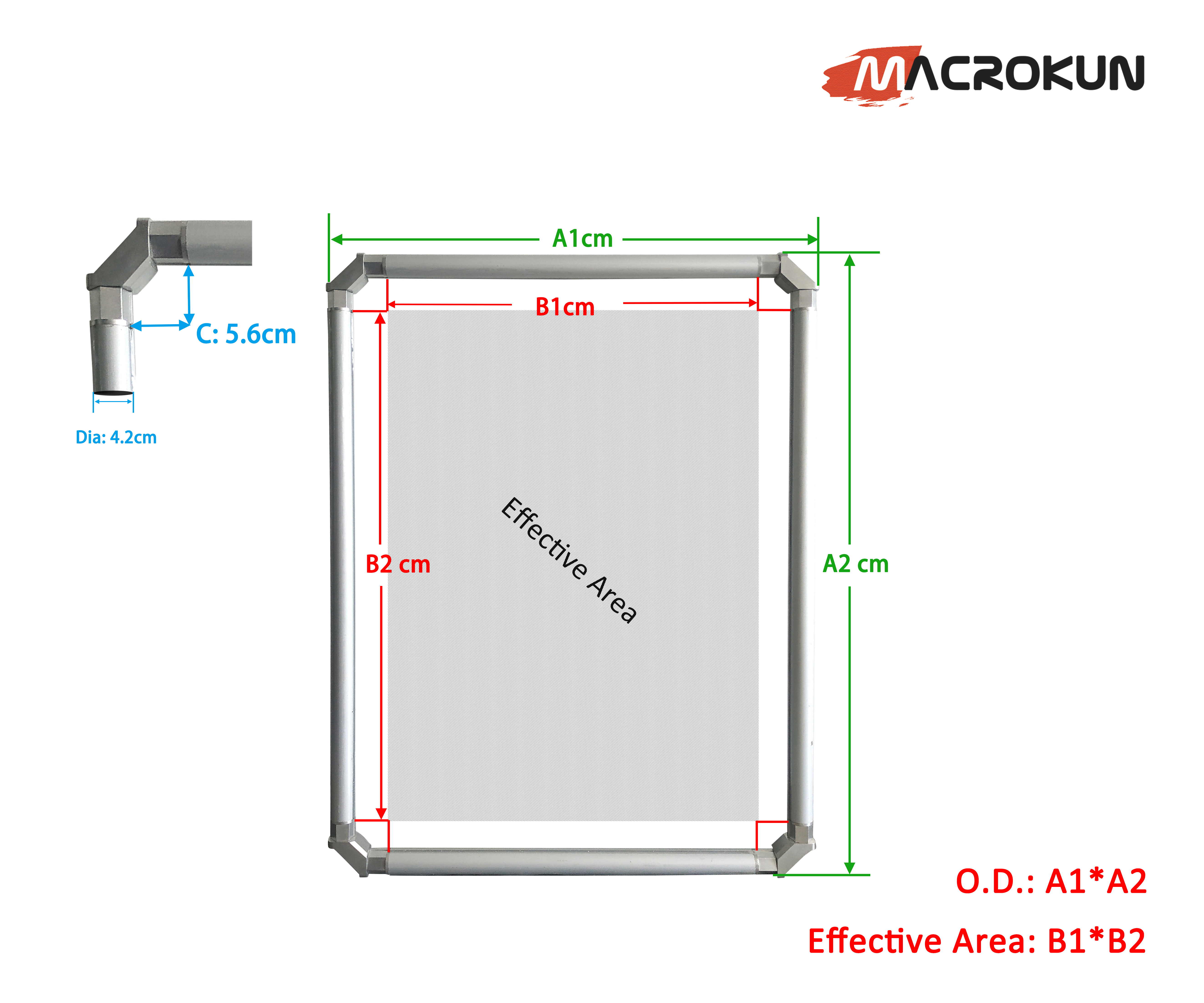 Self Stretched Screen Frame-ALUMINUM NEWMAN ROLLER FRAME