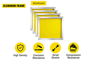 ALUMINUM SCREEN PRINTING FRAME WITH MESH