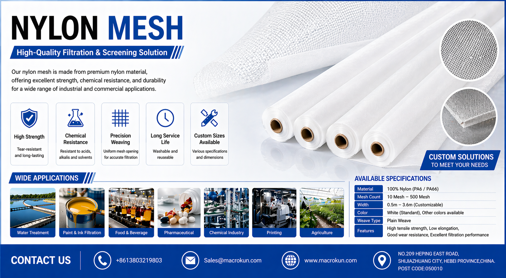 Wafer Dicing Filter Mesh Manufacturer | Semiconductor Nylon Filter Mesh Supplier | Macrokun